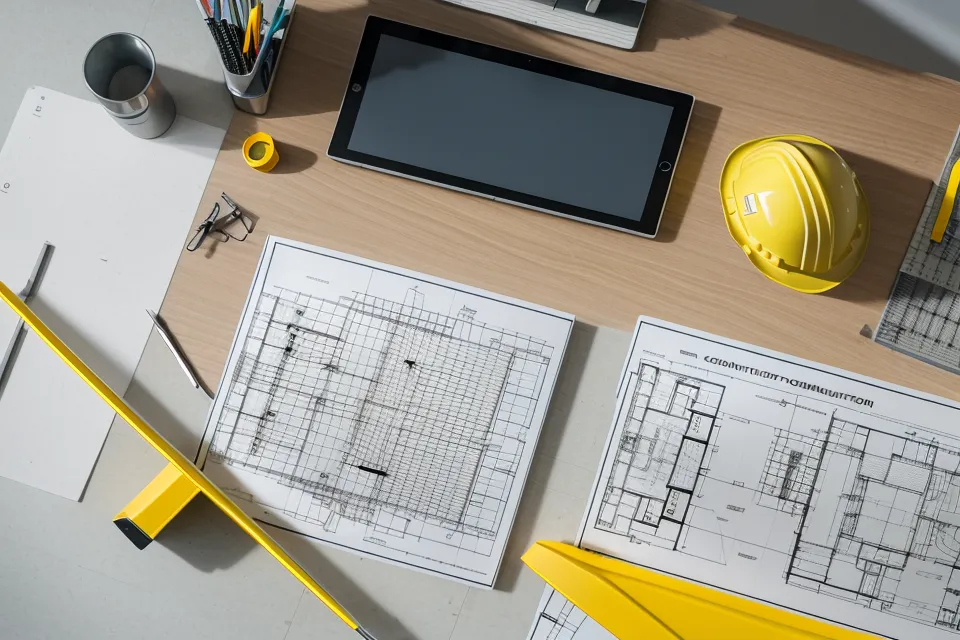 Tablet mit digitalem Leistungsverzeichnis für Dachdeckerarbeiten in der Baumanagement-Software Bauprogramm